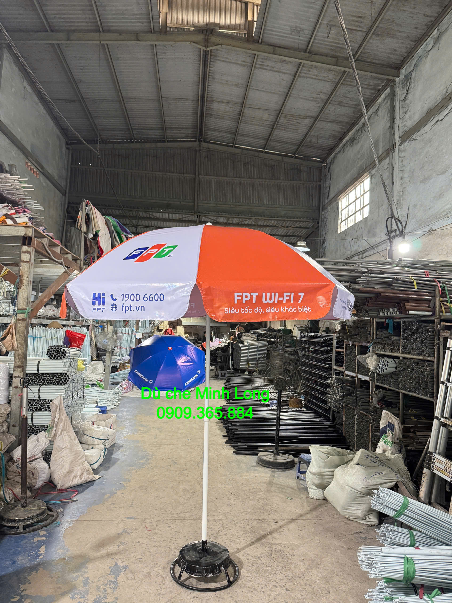 Dù Quảng Cáo Tại Cần Thơ – Giải Pháp Che Nắng Mưa & Quảng Bá Thương Hiệu Siêu Hiệu Quả Từ Xưởng Minh Long