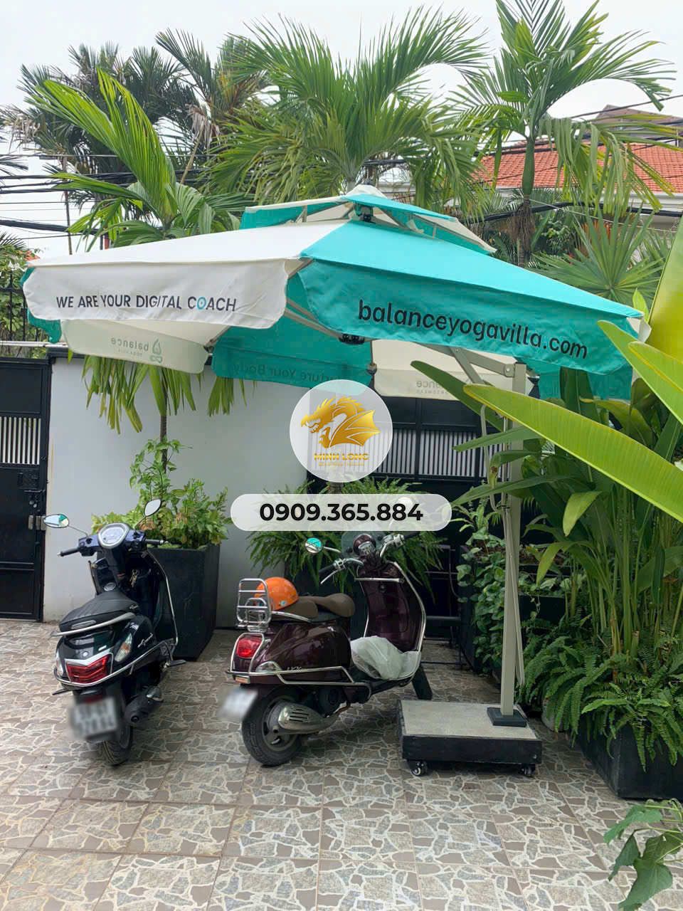 Dù tròn lệch tâm 3,5m – hai tầng