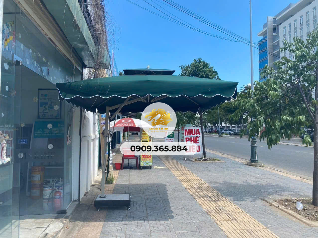 Kích thước dù quảng cáo thương hiệu tùy chỉnh – phù hợp mọi không gian